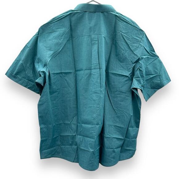 Atlas for Men SS Pilot Short Sleeve Button Down Shirt in Teal Sz 3XL NEW - Picture 4 of 10